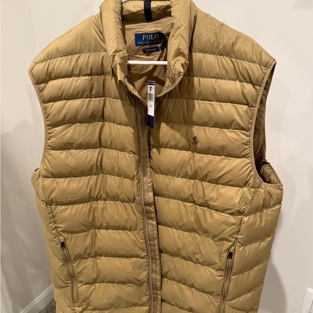 Polo by Ralph Lauren Men's Beige Quilted Vest